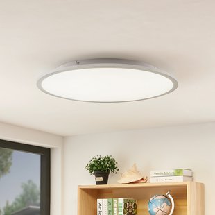 Lindby LED plafondlamp Narima, 4.000 K, Ø 60 cm, zilver