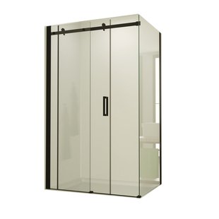 Douchecabine BWS Supreme 120x90 cm Nano Coating Mat Zwart Profiel