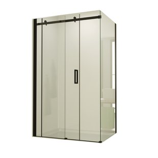 Douchecabine BWS Supreme 100x100 cm Nano Coating Mat Zwart Profiel