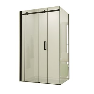 Douchecabine BWS Supreme 120x100 cm Nano Coating Mat Zwart Profiel