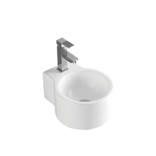 Fontein BWS Mini Wanda 35x28x16 cm Keramiek Hoogglans Wit met Kraangat