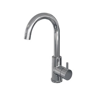 Wastafelmengkraan Brauer Chrome Edition Coldstart Opbouw Hoog Gebogen Korte Ronde Hendel Chroom