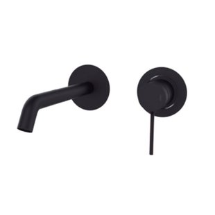 Inbouw Wastafelkraan GRB Time met Clickwaste Mat Zwart 15 cm