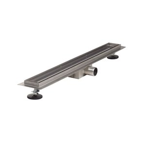 Douchegoot Brauer Zero RVS Inclusief Vloerflens 140x7 cm Tegelinlegrooster Omkeerbaar