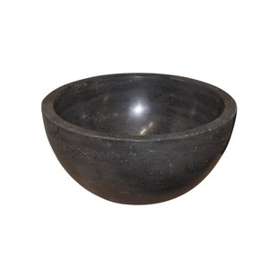 Fontein BWS Waskom Rond Natuursteen 20x11 cm Antraciet