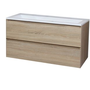 Badkamermeubel BWS Pepper Acryl Wastafel Zonder Kraangat 100x55x46 cm Eiken