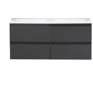 Badkamermeubel BWS Pepper Acryl Wastafel Zonder Kraangat 120x55x46 cm Antraciet