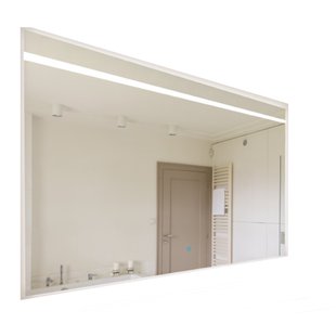 Spiegel Gliss Design Decora Horizontaal Standaard LED Verlichting 140cm En Spiegelverwarming