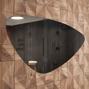 Spiegel Gliss Design Strano Organic Framework Rond Verlichting Met Spiegelverwarming 120cm