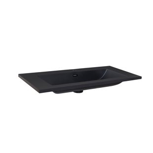 Wastafel Sanilux Quartz Classic 100x47x3 cm Keramiek Mat Zwart (1 kraangat)