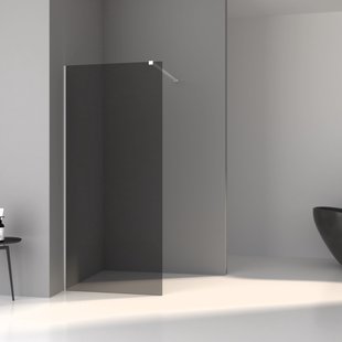 BWS Inloopdouche Slim | Rookglas Anti-Kalk Coating | Mat Wit Profiel (alle maten)