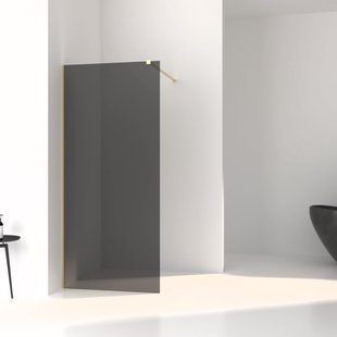 BWS Inloopdouche Slim | Rookglas Anti-Kalk Coating | Yellow Titanium Profiel (alle maten)