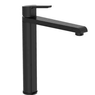 Keukenkraan Schutte Vita Mengkraan Opbouw Hoge Uitloop Mat Zwart