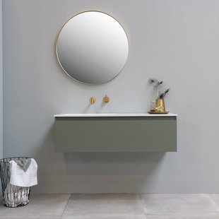 Ink Spiegel Rond Mat Goud Aluminium Kader (Alle Maten Beschikbaar)