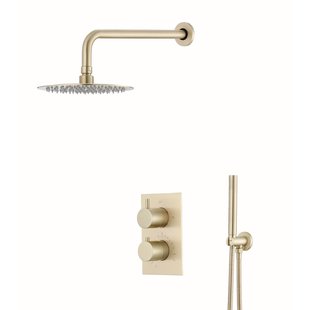 Inbouw Regendouche Set BWS Gold Wanduitloop en 30 cm Hoofddouche Mat Goud Inbouw Regendouche Set BWS Gold Wanduitloop en 30 cm Hoofddouche Mat Goud