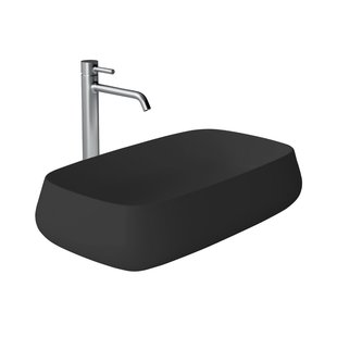 Wastafel Salenzi Nur 60x35 cm Keramiek Mat Zwart (incl. bijpassende afvoerplug)