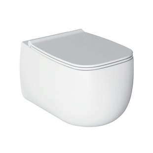 Wandcloset Salenzi Nur 55x35.5x37.5 cm Keramiek Rimless Glanzend Wit (excl. zitting)