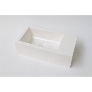 INK Fontein Contra Polystone Zonder Kraangat Rechts Cilinder Glans Wit 40x22x10 cm