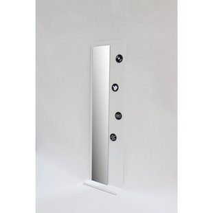 INK Fonteinplanchet Note Staal Inclusief Spiegel Glans Wit 20x70 cm