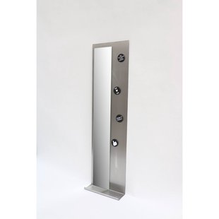 INK Fonteinplanchet Note Staal Inclusief Spiegel RVS Geborsteld 20x72 cm