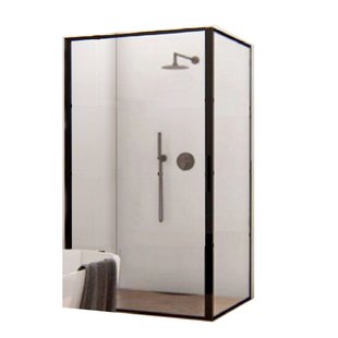 BWS Douchecabine Recta 90 cm met Nano Glas en Mat Zwart Profiel (ALLE MATEN)