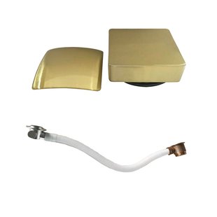 Badvulcombinatie Wiesbaden Vierkant Geborsteld Messing Goud