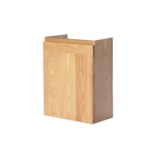 Fonteinkast Sanilux Wood Hangend Greeplijst Korpus Scharnier Rechts 52x40x22 cm Eiken