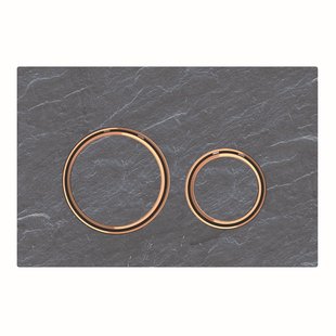 Bedieningsplaat Geberit Sigma 50 Round voor 2-toets Spoeling Rosé Goud / Mustang Leisteen