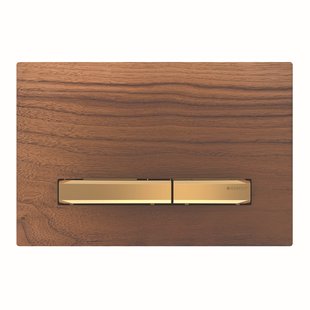 Bedieningsplaat Geberit Sigma 50 voor 2-toets Spoeling Messing Goud / Amerikaans noten