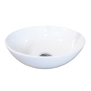 Waskom INK Otello Large Rond 40x12 cm Porselein Glans Wit