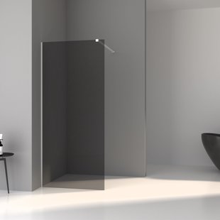 BWS Inloopdouche Pro Line Rookglas 140x200 8mm Nano Coating Mat Zwart Profiel en Stang