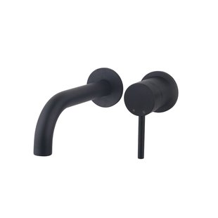 OUTLET Wiesbaden Wastafelkraan Inbouw Caral Twenty Excl.Inbouwdeel Mat Zwart