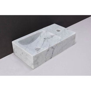 Fontein Forzalaqua Venetia Carrara Gepolijst Zonder Kraangat 40x22x10 cm