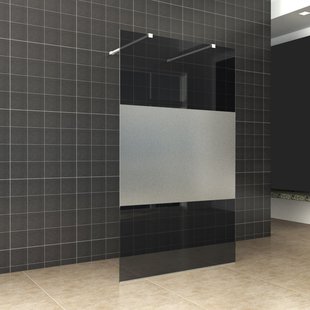 BWS Vrijstaande Inloopdouche Pro Line Rookglas met Middenband met Twee Stabilisatiestangen Mat Wit (4 varianten) BWS Vrijstaande Inloopdouche Pro Line Rookglas met Middenband met Twee Stabilisatiestangen Mat Wit (4 varianten)