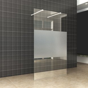 BWS Vrijstaande Inloopdouche Pro Line Middenband met Twee Stabilisatiestangen Mat Wit (5 varianten)