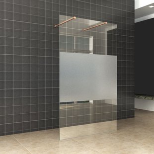 BWS Vrijstaande Inloopdouche Pro Line Middenband met Twee Stabilisatiestangen Koper (5 varianten)