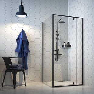 Sealskin Contour Douchecabine met Draaideur 90x90 cm 6mm Helderglas Mat Zwart