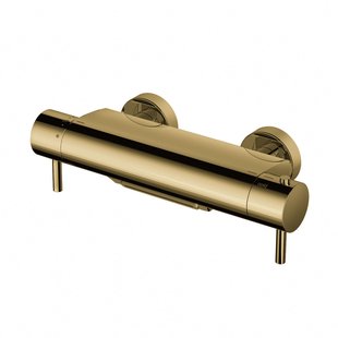 Badkraan Hotbath Cobber Thermostaat Waterval Uitloop Gepolijst Messing Living Colours