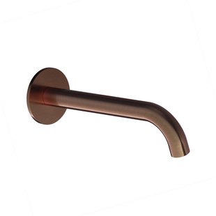 Wastafelkraan Uitloop Hotbath Cobber Rond 18 cm Geborsteld Koper PVD