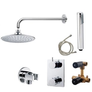 Wiesbaden Inbouw Regendouche | Caral Rechthoek | Muuruitloop | Chroom | SET02