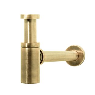 Wastafel Sifon Hotbath Cobber Rond Geborsteld Messing PVD