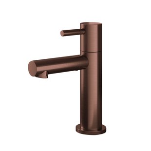 Fonteinkraan Hotbath Cobber 1-hendel Recht 14.8 cm Rond Geborsteld Koper PVD