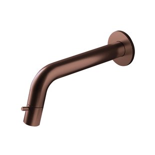 Fonteinkraan Inbouw Hotbath Cobber 1-knop gebogen 18.6 cm Inkortbaar Geborsteld Koper PVD