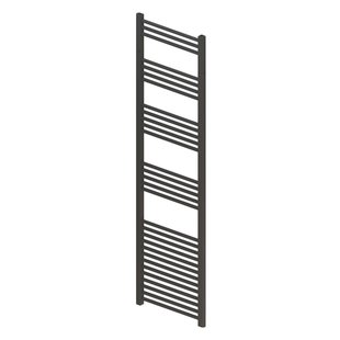 Designradiator BWS Vertico Multirail 180x50 cm Antraciet Zij-Onderaansluiting