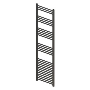 Designradiator BWS Vertico Multirail 180x60 cm Antraciet Zij-Onderaansluiting