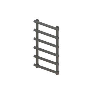 Designradiator BWS Tubi Handdoekrek 85x60 cm Zij-Onderaansluiting Mat Antraciet