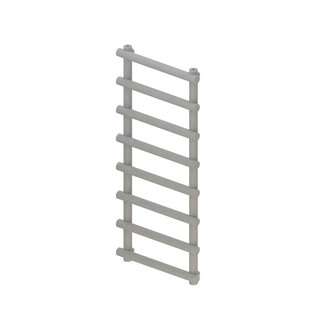 Designradiator BWS Tubi Handdoekrek 115x50 cm Zij-Onderaansluiting Mat Grijs