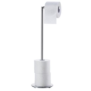 Reserverolhouder / Toiletrolhouder Smedbo Outline Lite Rond 14,5x17x61,5 cm RVS Gepolijst