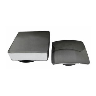 Badafvoerplug Set BWS tbv Badoverloopcombinatie Met Vulfunctie Vierkant Chroom