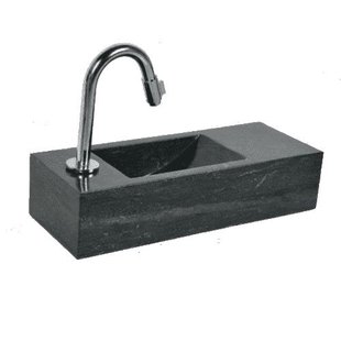 FonteinPack Slim hardsteen Links 45X17X10CM (Keuze uit 18 kranen)